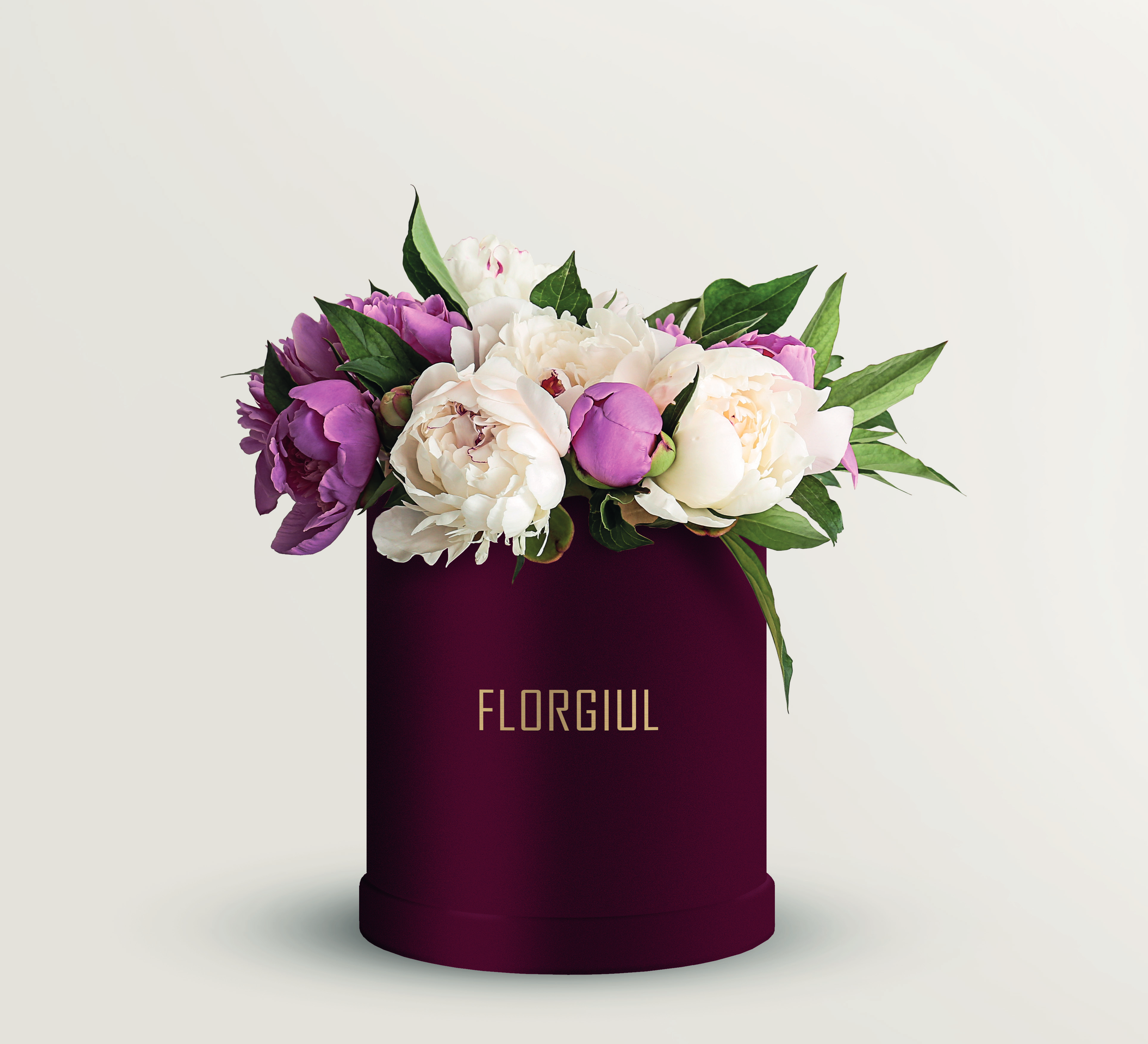 Box Florgiul com peônias